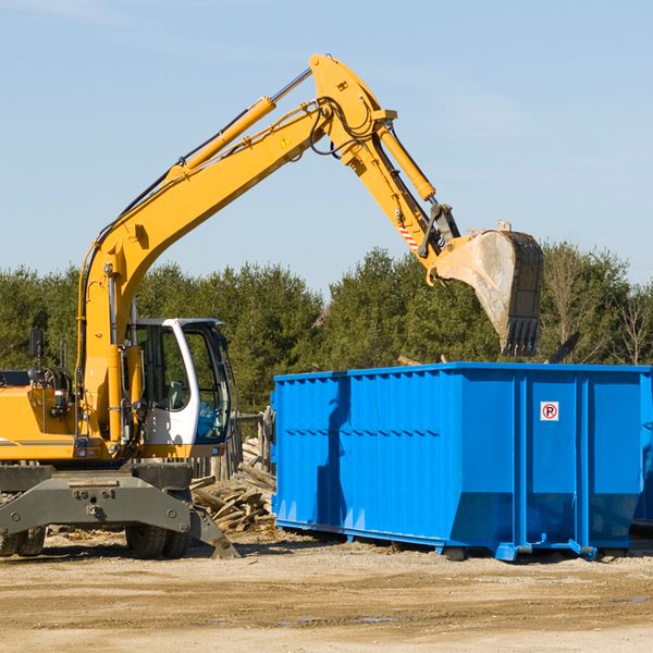 are there any restrictions on where a residential dumpster can be placed in Redwood Valley CA